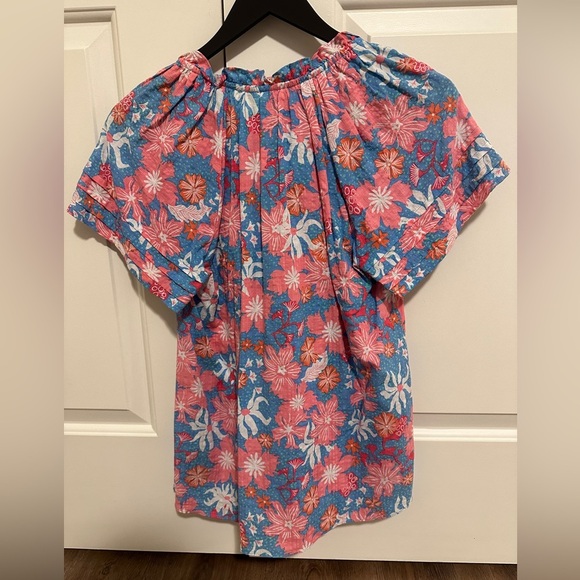 Hatley Wild Garden Sylvie Short Sleeve Blouse Size XS Extra Small Womens - Picture 8 of 11